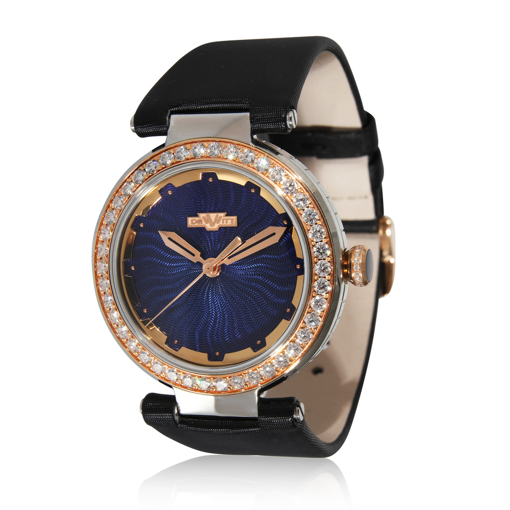 DeWitt Blue Empire BEM.QZ.001-BLK Unisex Watch in 18kt Stainless Steel/Rose Gold